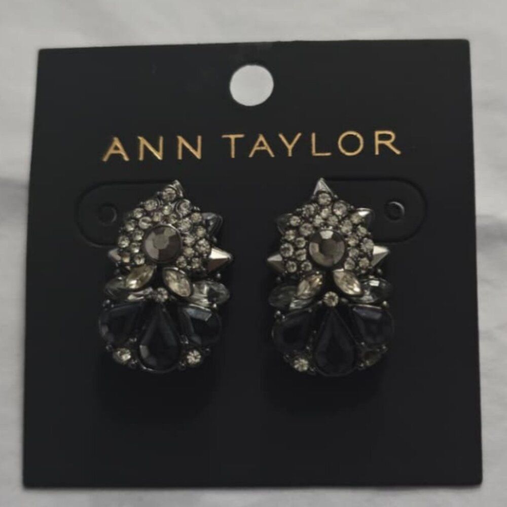 Ann Taylor Crystal Statement Earrings – NEW – Holiday-Ready Glam